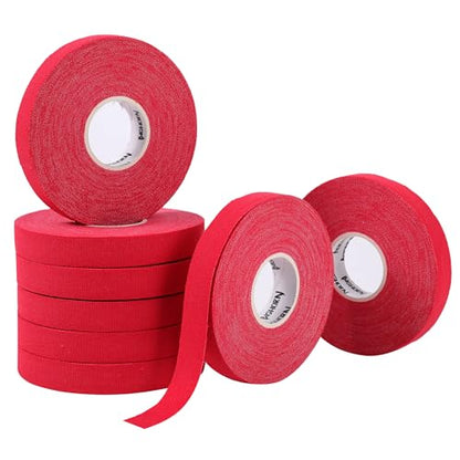 Bighorn Athletics Climbing Finger Tape with Retro Design Female Climber Tin Canister, 0.5-Inch x 45-feet, 8-Rolls, Red - color: Red