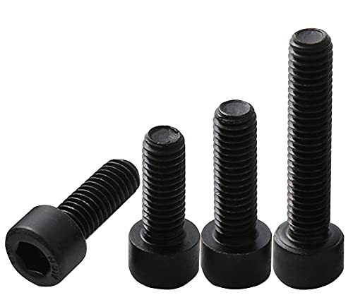 M5-0.8 x 6mm Hex Socket Head Cap Screws, 12.9 Grade Alloy Steel, Allen Socket Drive, Black Oxide Finish, Machine Thread，Full Thread （30 Pcs） - size: M5-0.8 x 6mm