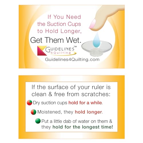 Guidelines4Quilting Finger Guards for Quilting - 2 per pkg – Create a 1/2-inch Secure Barrier on Rulers for Quilting and Sewing While Rotary Cutting. Made in USA"