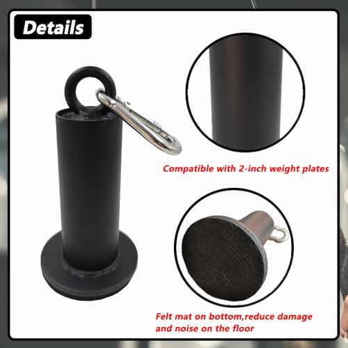 LOOEEL Weight Loading Pin with Heavy-Duty Hook and Loop,Suitable for Gym Equipment Such as 2-inch Olympic Weight Plates,Rope Pulley Systems,and LAT Pull Down Training.