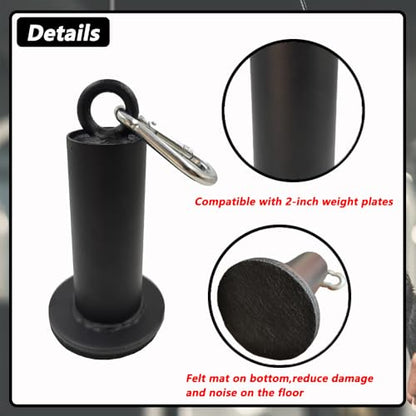 LOOEEL Weight Loading Pin with Heavy-Duty Hook and Loop,Suitable for Gym Equipment Such as 2-inch Olympic Weight Plates,Rope Pulley Systems,and LAT Pull Down Training.