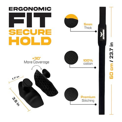 Workout Grips & Wrist Straps Set - Anti-Slip Silicone Hand Grips + Lifting Straps for Gym, Weightlifting, Pull-Ups, Deadlifts - Gloves Alternative (2 Grips + 2 Straps + Carry Case)