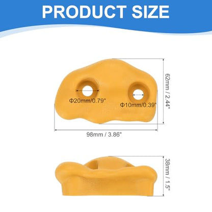 PATIKIL Climbing Rock Wall Grips Play Set Climber Attachments with Double Hole - color: Orange Red, size: C-Small