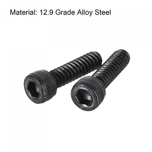uxcell #6-32x1/2" Hex Socket Head Cap Screw Bolts 12.9 Grade Alloy Steel 25pcs - size: #6-32x1/2"
