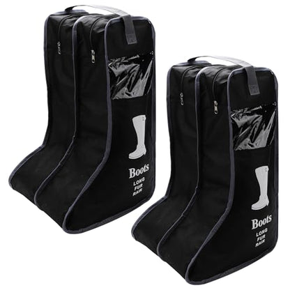 Portable 2 Pack Boots Storage,Tall Boots Storage/Protector Bag | Boots Cover (Black)