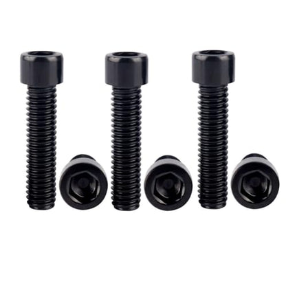 6Pcs Bike Screws M6x10 12 16 18 20 25 30 35mm Stainless Steel Socket Head Cap Allen Hex Bolt (Black, M6 x35mm) - color: Black, size: M6 x35mm