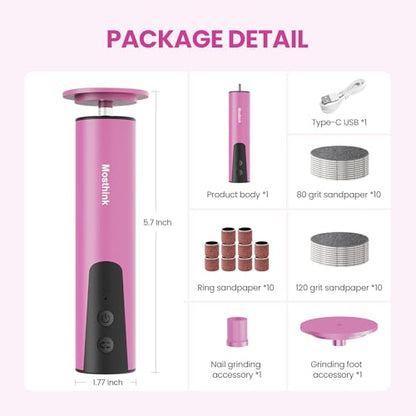 Electric Foot Callus Remover, 2 in 1 | 6 Speed Adjustable Foot File Nail Grinder with Sandpaper Disks, Professional Sander Pedicure Tool for Feet Dead Skin, Self Care Gifts for Women Mom Lover Friends - style: Electric Callus Remover Rose