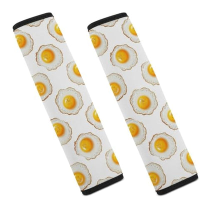 2PCS Fun Fried Egg Seat Belt Cover Breathable Seat Belt Cushion for Adults and Children, All Vehicles, Comfortable Driving - color: Pattern 108