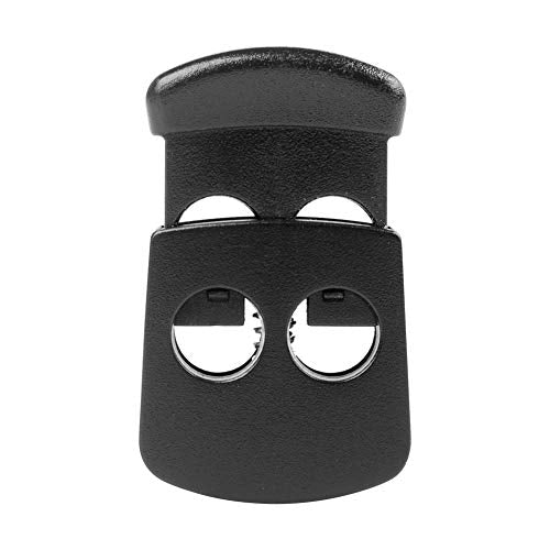 DYZD Double Hole Cord Lock End Spring Stopper for Drawstring (Black,10PCS) - color: Black, size: 10 Petite