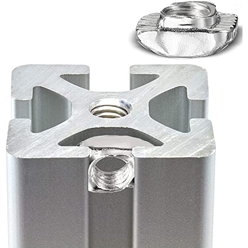 100 Pcs 3030 Series M5 T Nuts, T Slot Nut Hammer Head Fastener Nut, Nickel Plated Carbon Steel Nut for Aluminum Profile (3030 Series M5)