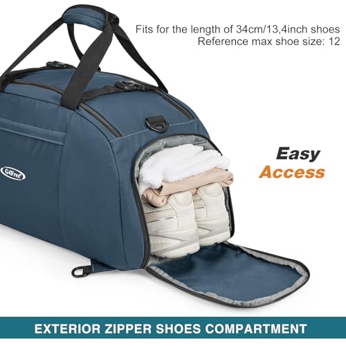 40L/70L 3-Way Duffle Bag Gym Sport Duffel Backpack Shoe Compartment | Foldable Packable,Water-resistant Nylon, Large Capacity, for Travel, Weekender, Dark Blue - color: Dark Blue