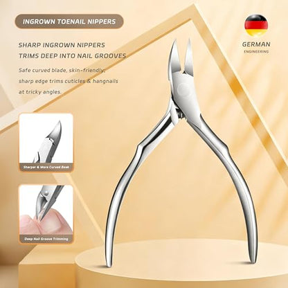11PCS Manicure Set – Professional 11-in-1 Manicure Pedicure Kit, Premium Stainless Steel Nail Clippers, Nail Grooming Kit, with Portable Textured Travel Case, Luxury Gift Set for Woman& Man. - size: 11PCS
