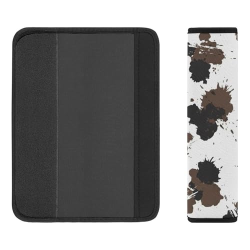 2 Pack Cow Print Dark Brown Seat Belt Shoulder Pad Universal Soft and Comfortable Seat Belt Covers Cushion for Kids, Most Cars, Comfortable Driving - color: Pattern 4