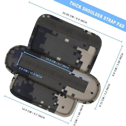ZINZ 2-Pack Tactical Shoulder Pad, Ultra-Thick Comfort Cushion for Vest Straps, Backpacks, Breathable & Shock-Absorbing,Camouflage-gray - color: Camouflage-gray