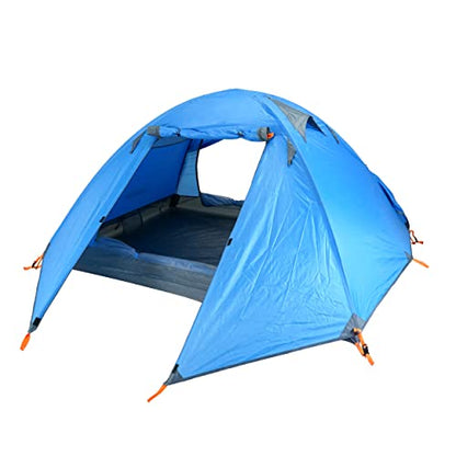 Azarxis 1 2 3 Person 3 Season Tent for Camping Backpacking Hiking Easy Set Up Waterproof Lightweight Professional Double Layer Aluminum Rod & Carry Bag - color: #1 Blue - 3 Person - 4 Season