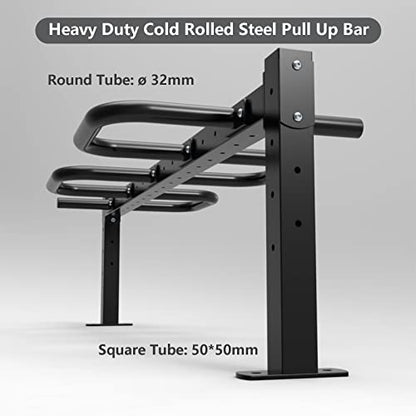 Heavy Duty Multi Grip Pull Up Bar Ceiling Mount, Multifunction Exercise Hanging Bar for Home Workouts, Indoor Upper Body Trainer Strength Training Pull-Up Bars, Steel, Max Load-Bearing 1100lbs - color: 1 siamesed