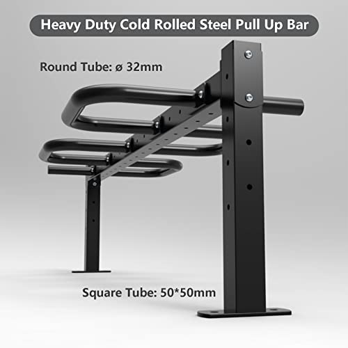 Heavy Duty Multi Grip Pull Up Bar Ceiling Mount, Multifunction Exercise Hanging Bar for Home Workouts, Indoor Upper Body Trainer Strength Training Pull-Up Bars, Steel, Max Load-Bearing 1100lbs - color: 3 siamesed