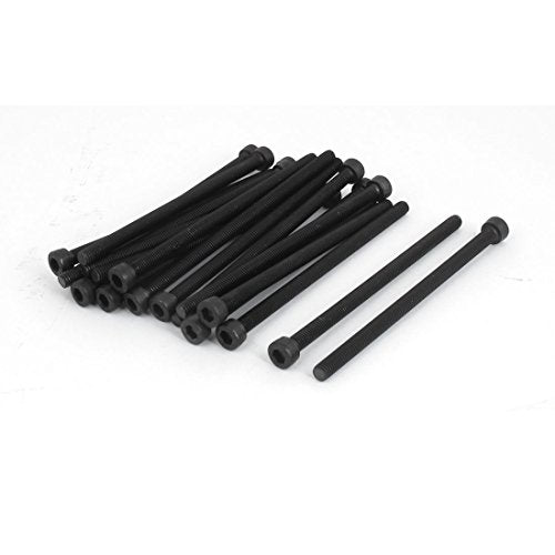 uxcell M5x90mm Hex Bolt Socket Head Cap Machine Screws Fasteners Black 20Pcs - size: M5 x 90mm
