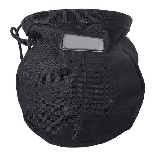 Chalk Bag with Adjustable Waist Belt – Durable Oxford Cloth Climbing Chalk Pouch for Rock Climbing, Gymnastics & Fitness Training (Black, 16x16x6cm)‌