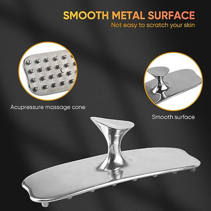 ONUEMP Stainless Steel Cellulite Brush, Fascia Massage Tool Maderoterapia Kit for Gua Sha, Ice Body Sculpting, Lymphatic Drainage, Cellulite Remover, Deep Tissue Pain Relief - size: Small Brush