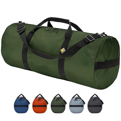 131L Expedition Heavy Duty Duffle Bag, Weatherproof Ripstop Travel Gear Bag | Folds flat for storage. #10 double-slider zipper with splash cover. Wraparound handles rated for heavy loads. - color: Forestry Green, size: 16" x 40" (131 Liters)