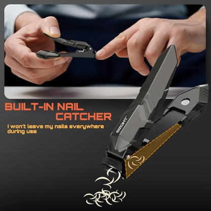 Ultimate Mess-Free Nail Clippers with Catcher:&Ultra Wide Jaw Opening Nail Clippers Set Toenail Clippers for Thick Nails,Precise, Hygienic, and Durable Nail Care for Men and Women