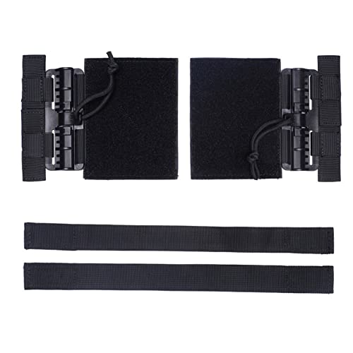 Tactical MOLLE Vest Quick Release Buckle Set Fast Fit Molle Side Belt Cummerbund Straps for JPC CPC NCP XPC 420 Vest - color: Black