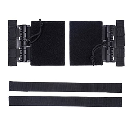 Tactical MOLLE Vest Quick Release Buckle Set Fast Fit Molle Side Belt Cummerbund Straps for JPC CPC NCP XPC 420 Vest - color: Black