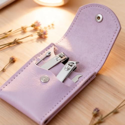 20-Piece Complete Nail Care Kit, Professional Manicure Set with Stainless Steel Tools for Home Use, Travel & Gifts | Portable Nail Clipper Kit in Purple Case(Purple) - color: Purple