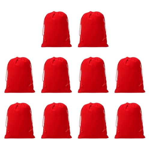 Drawstring Dice Bag 5.91" x 7.87" Durable Flocking Cloth Tarot Card Bag Perfect for Dice Storage & Jewelry & Chess & Cosplay Coin & Board Gaming Accessories (Red, 10pcs) - color: Red, size: 5.91"x7.87"