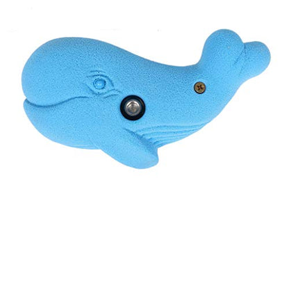 Atomik Rock Climbing Holds XL Bolt-On Whale in Blue