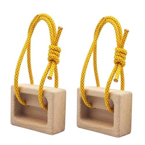 SM SunniMix 1 Climbing Wooden Grip Pull Up Finger Training Board for Forearm Strength suitable for indoor climbing training outdoor activity home gym - color: 2pcs