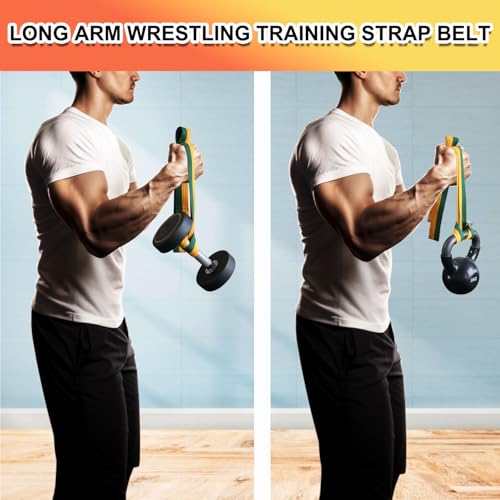 Arm Wrestling Pronation Belt Strap- 79" Durable Non-Slip Strap with Stainless Steel Triangle Buckle for Pronation and Back Pressure Forearm Strength Training