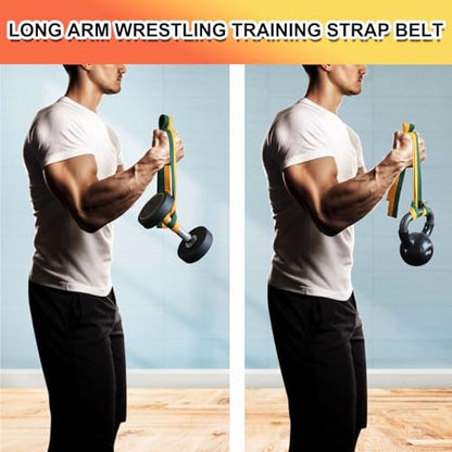 Arm Wrestling Pronation Belt Strap- 79" Durable Non-Slip Strap with Stainless Steel Triangle Buckle for Pronation and Back Pressure Forearm Strength Training