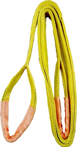 Everest C1127 1" X 4' Flat Sling Eye to Eye/Lifting Sling for Construction, Lifting, Moving, Hoisting - Strap Heavy Duty - 2PLY 1-Pack 3200lbs WLL