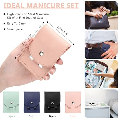 Geosar 12 Sets Manicure Gifts Bulk Nail Clippers Pedicure Kit Stainless Steel Professional Pedicure Grooming Kits Nail Care Tools with Travel Case for Women Men Hand Foot Birthday(Multi Colors) - color: Multi Colors