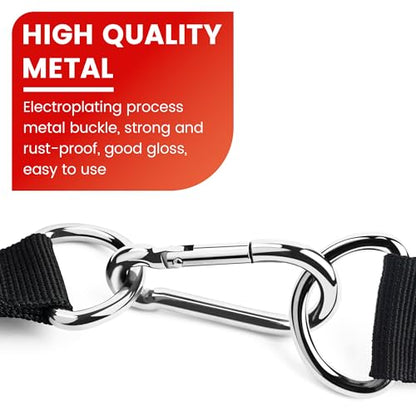 Ultra Heavy Duty Exercise Handles, Cable Handles Gym Equipment Attachment, Double D-Ring Grips, Encrypted Webbing, Red Edge Design Non-Slip Comfort Grips - color: Red