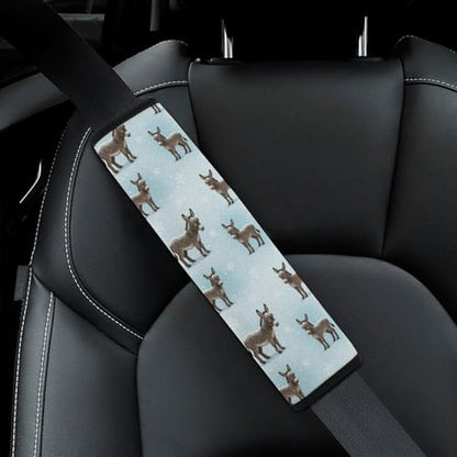 2PCS Breathable Seat Belt Cover for Adults and Children, Most Cars, Donkey Snow Shoulder Harness Cover, Shock Absorption - color: Pattern 889