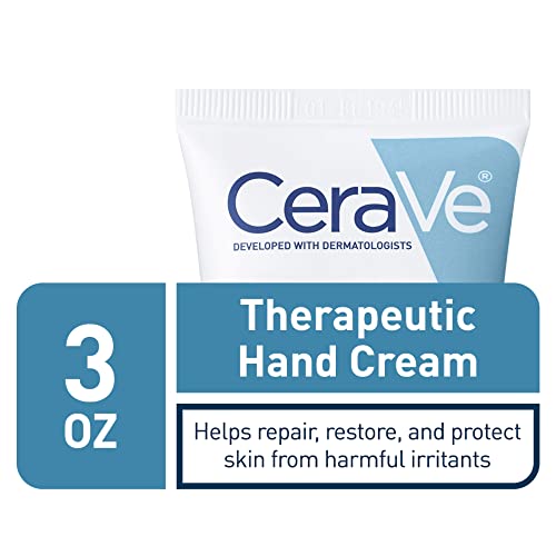 CeraVe Therapeutic Hand Cream for Dry Cracked Hands With Hyaluronic Acid and Niacinamide,Fragrance Free 3 Ounce,(Pack of 2) - size: 3 Ounce (Pack of 2)