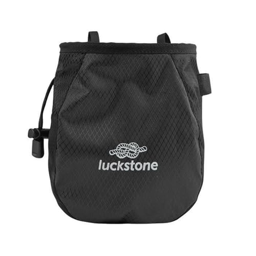 Rock Climbing Chalk Bag Bucket with Brush, Wide Opening for Easy Access, Weightlifting Chalk Bag for Gym Climbing (Green) - color: Black