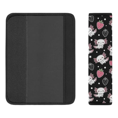 2 Pack Cute Axolotl Strawberry Funny Pink Seat Belt Cover Universal Fit Seat Belt Cushion for Kids, Stroller Pushchair High Chair, Neck and Shoulder Support - color: Pattern 584