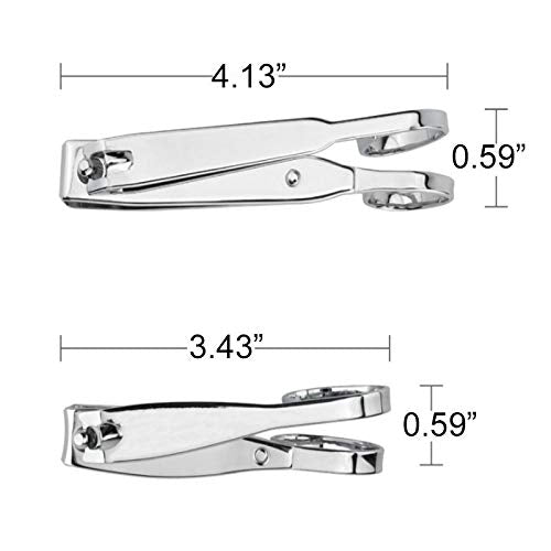 Nail Clippers,EZ Grip Nail Clipper Set,Carbon Steel Fingernail and Toenail Clippers for Seniors Long handle with Metal Case for Women and Man - Set of 2 (Small and Large)