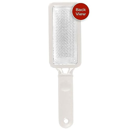 Microplane Colossal Foot File Scraper - The Original Stainless Steel Foot Rasp, Dead Skin/Callus Remover for Feet, Gentle Foot Scrubber, Pedicure Tools for Salon-Quality Foot Care, White - style: White