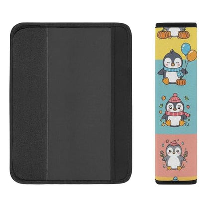 2PCS Penguin Cute Penguins Winter Animal Seat Belt Cover Breathable Seat Belt Cushion for Adults and Children, All Vehicles, Comfortable Driving - color: Pattern 675
