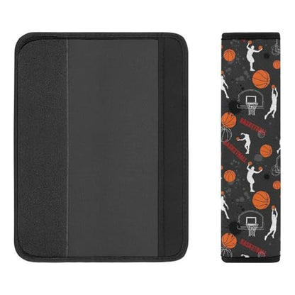 Soft Padded Car Seat Belt Pad for Child, Most Cars, 2 Piece Basketballs Seat Belt Cushion Comfortable Driving - color: Pattern 1101