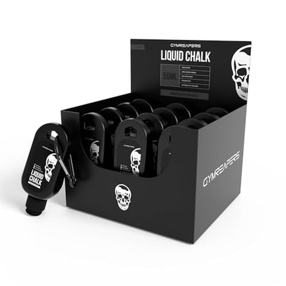 Gymreapers Liquid Chalk - Gym Chalk for Weightlifting, Powerlifting, Gymnastics, Rock Climbing, Tennis - Long Lasting Mess Free Sweat Resistant Workout Chalk - style: 50ML - 12 Pack