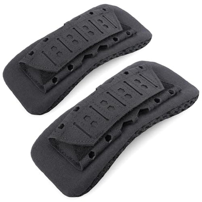 WYNEX Shoulder Strap Pad for Vest Carrier Accessories 2 Pack | 1000D Nylon Tactical Plate Shoulder Pads Strap Cushion, Flak Vest Shoulder Pads, Soft 3D Mesh Pads with Tactical Gear for Men - color: Black