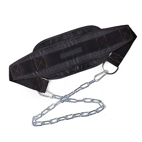 KOMBIUDA U-shaped Dip Belt Chain Weight Lifting Belt for Men Pull up Chin up Polypropylene Metal Chain Clip