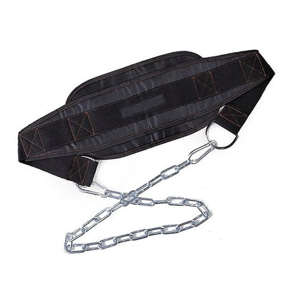 KOMBIUDA U-shaped Dip Belt Chain Weight Lifting Belt for Men Pull up Chin up Polypropylene Metal Chain Clip