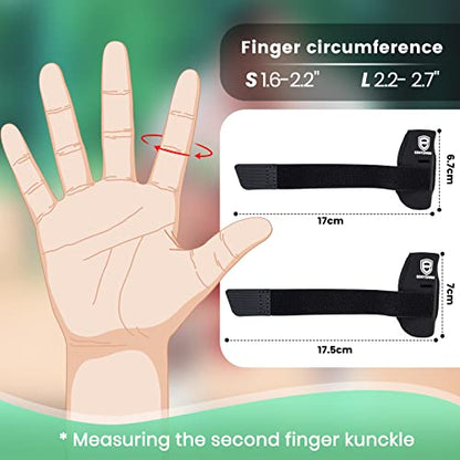 Finger Splint, 2 Pack Finger Buddy Bands | Adjustable Trigger Finger Brace, Sport Support, Basketball Volleyball Tennis Baseball